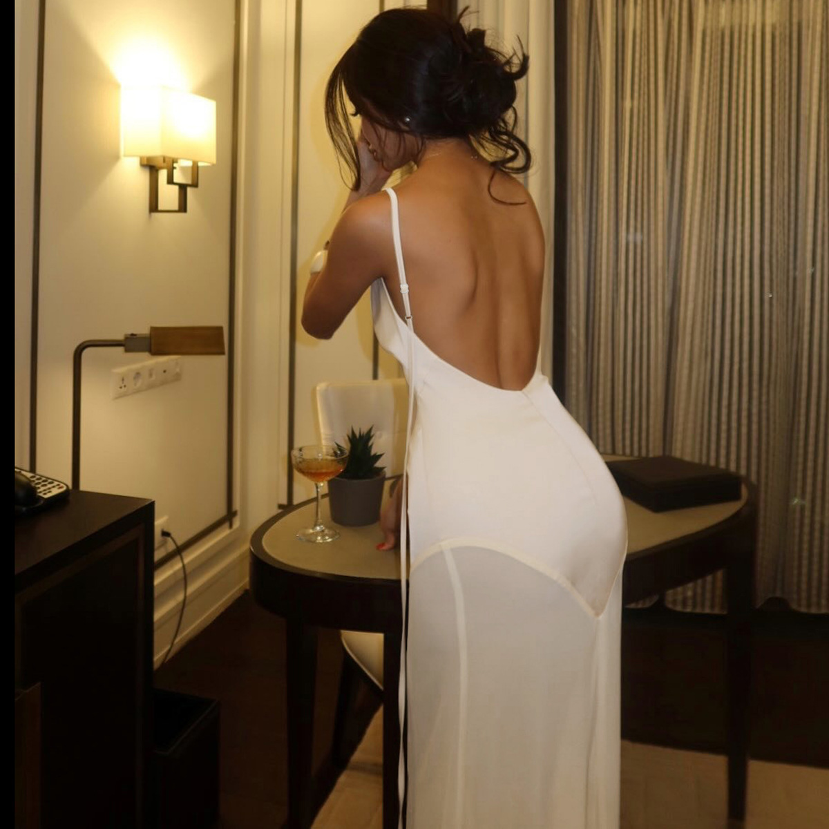 Women's Clothing 2025 Spring/Summer New Product Fashionable And Sexy Backless Zipper Splicing Strapless Suspender Dress