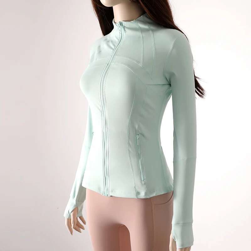 Yoga Spring And Fall Running Fiess Standing Collar Tight Yoga Exercise Jacket