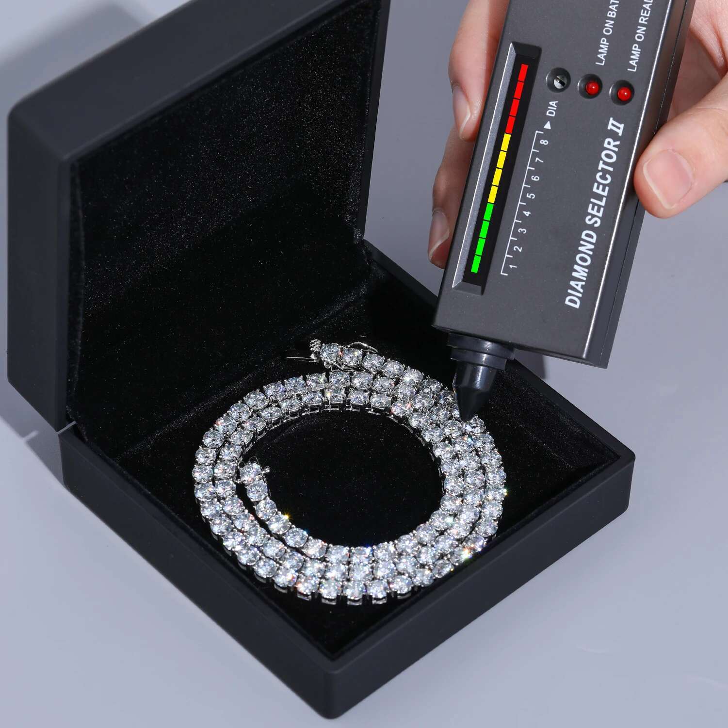 Real 4mm EF Color Moissanite Sparkg Full Dia GRAY Sterg Sier Wedding Engagement Party Jewelry Bracelet For Women