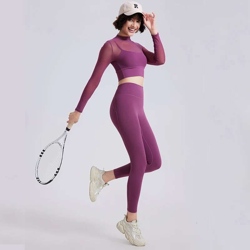Two Pieces Fiess Yoga Set Women Solid Color Gym Suit Super Stretch Breathable Running Sportswear Female Workout Clothes