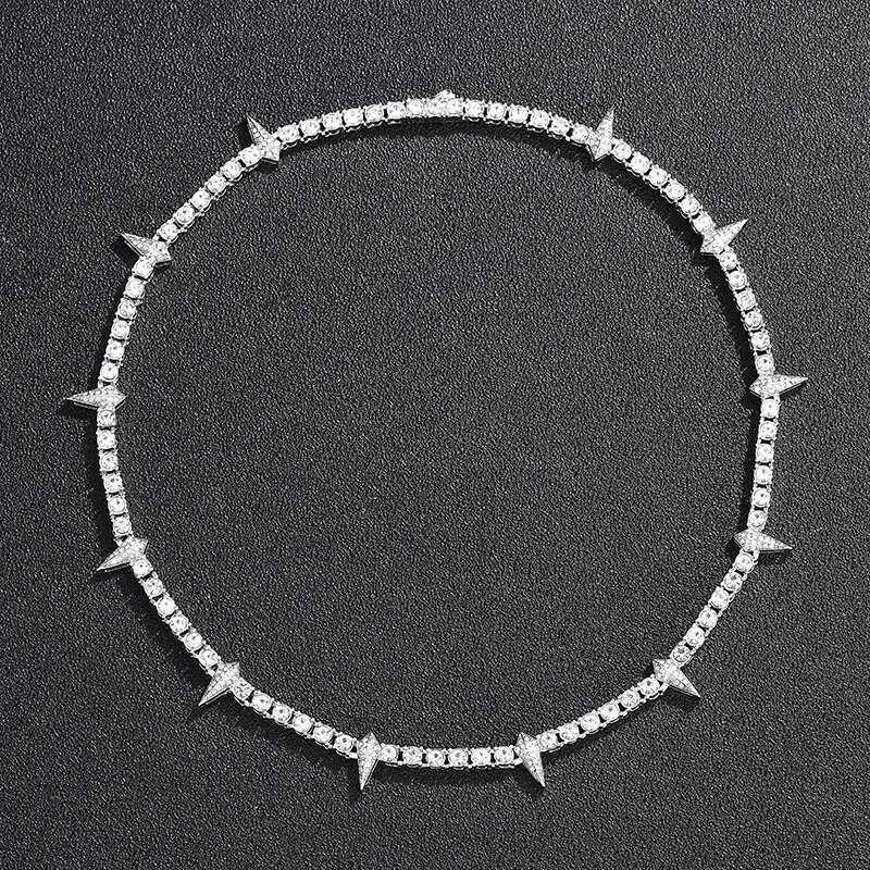 4MM Tennis Chain Dropwater Shape Iced Out Rhies Bg Necklaces For Men Women Hiphop Choker gift men necklace