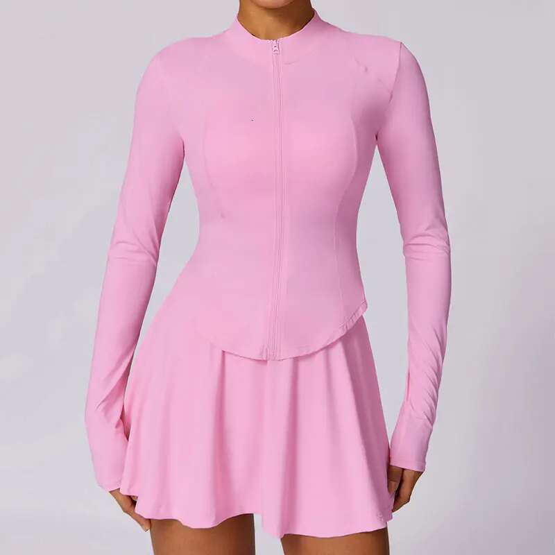 Two Piece Set Women Quick Drying Ice Shreds Running Badminton Tennis Skirt UV Resistant Long Sleeved Sunscreen Clothing
