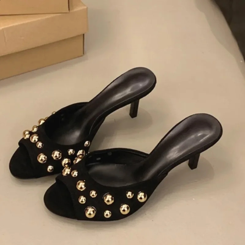 thin high heels peeping toe Sandalia De Mujer crystal square toe womens slider solid patented leather Zapatos Mujer 42 250228