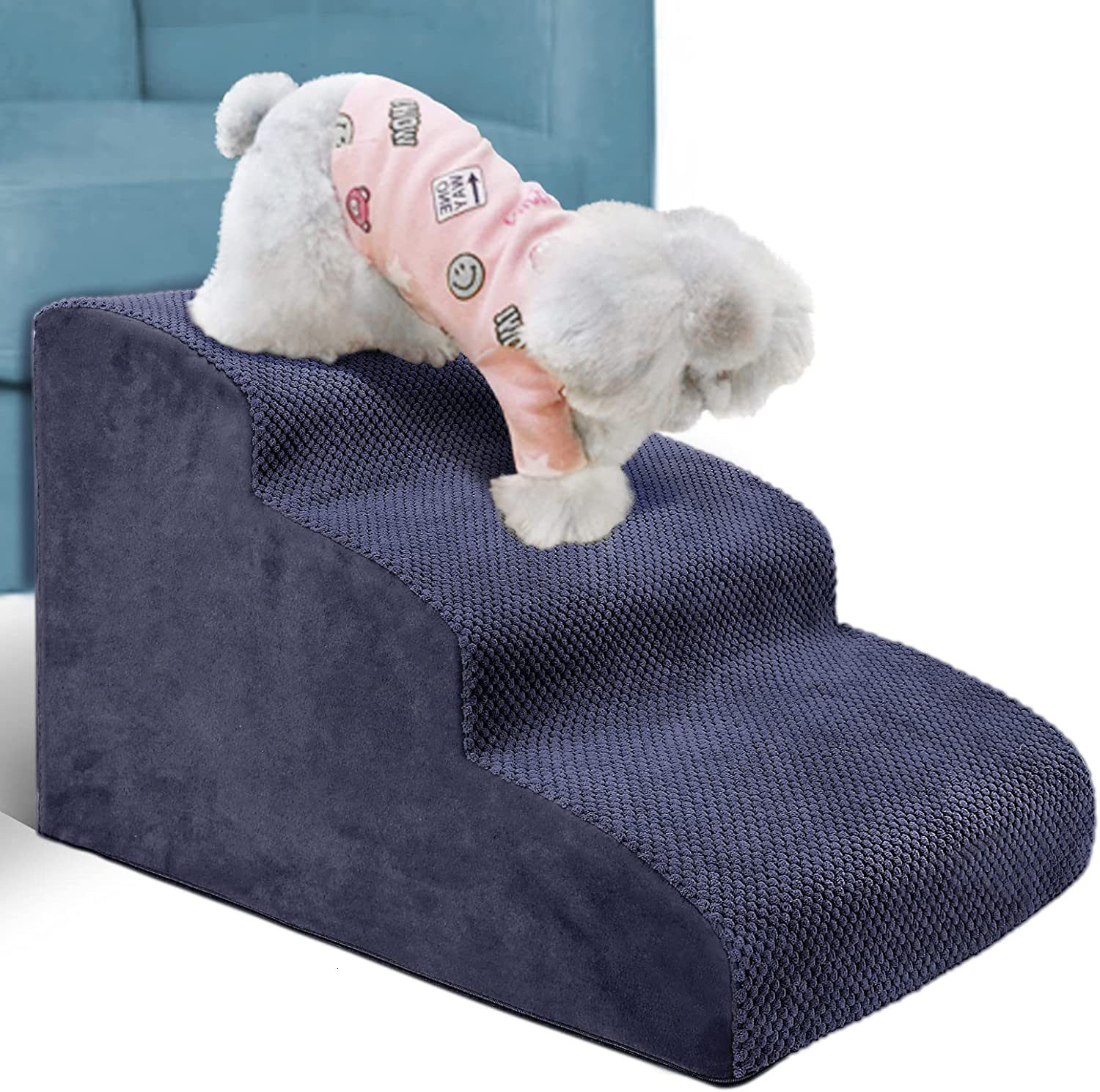 Pet Stairs Dog Beds Non Slip Ladders Removable And Washable Cat Bedside Sofa Steps Ramps