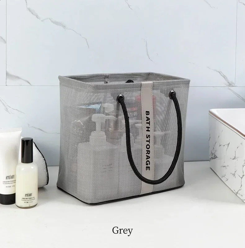Large Capacity Cosmetic Bag Portable Travel Wash Handbag Bathroom Transparent Shower Makeup Pouch Unisex Toiletries Organizer 250327