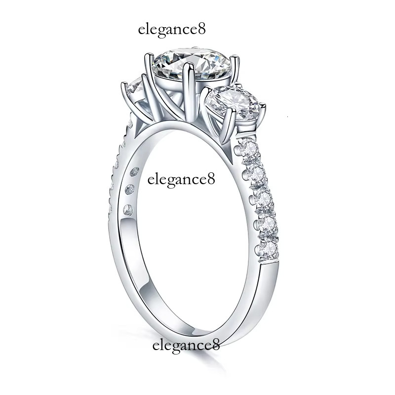 Hot Selg Gold 1.8ct Sterg Sier Moissanite Dia Ring for Women