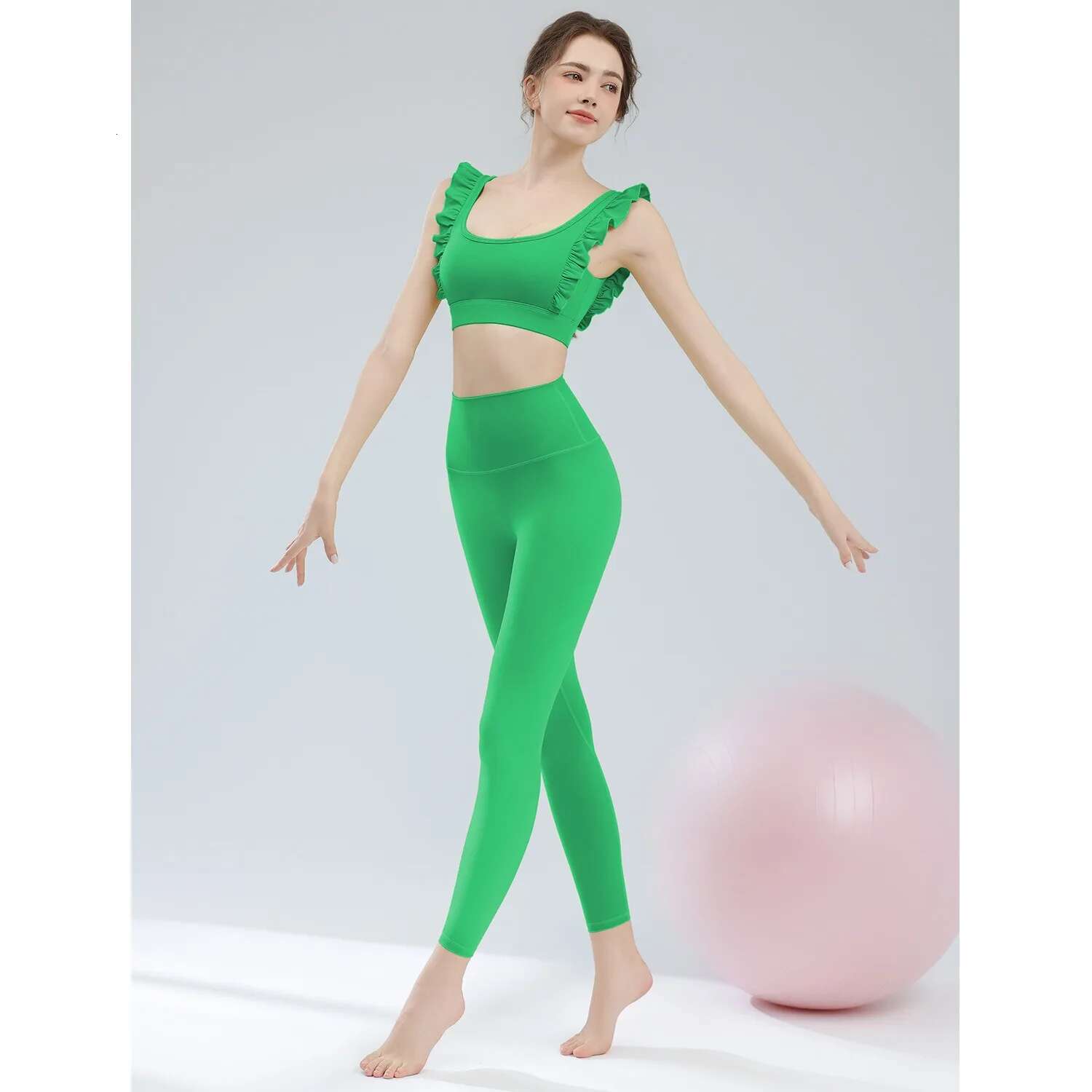 Women Two Pieces Yoga Sets Buttery Soft Gym Suit Breathable Quick Dry Running Sportswear Female Workout Clothes Fiess Outfits