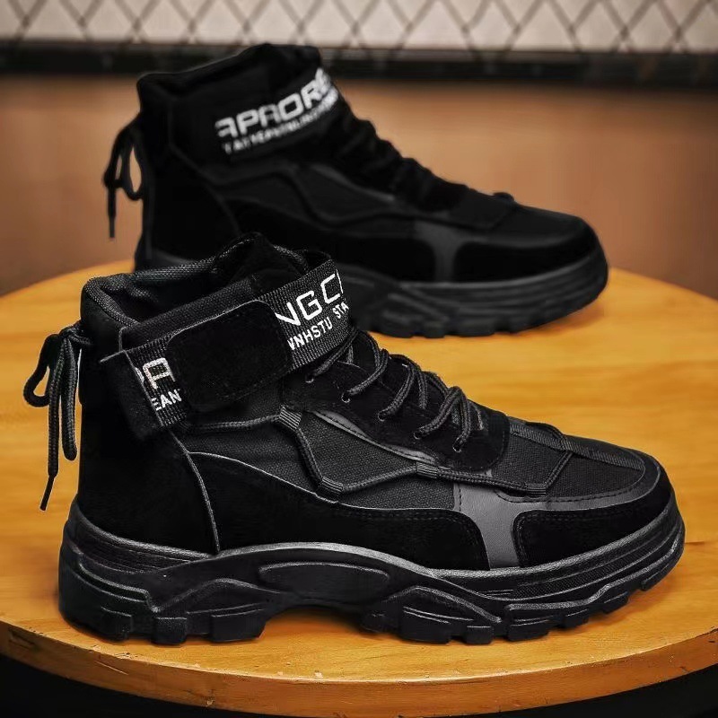 Martin Spring And Autumn 2025 New High Top Work Sneakers Outdoor Men's Korean Versatile British Short Boots Casual Fashion Shoes