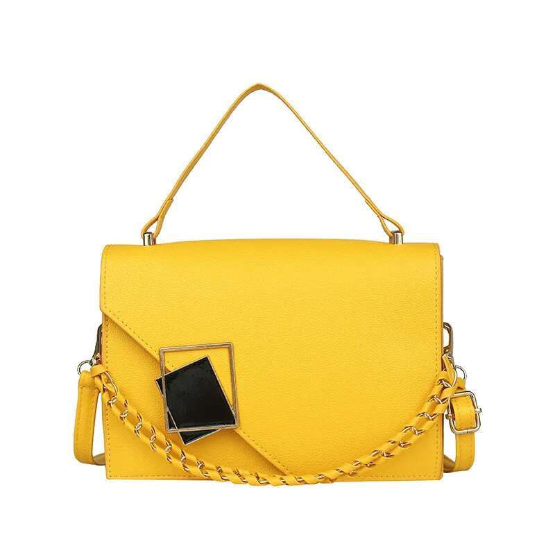 New Fashion Square Shoulder Bag With Chain Handle Handbag And Wallet Designer Solid Color Pu Crossbody Bag