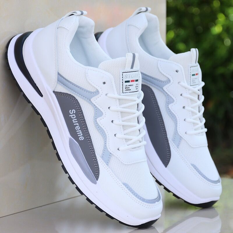 Summer New Men's Breathable Trendy Versatile White Shoes Outdoor Sports Training Shoes Daily Casual Running Fashion Shoes