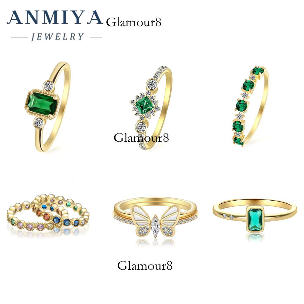 Accessories Women Fashion Jewelry Wedding Couple Set Sier Green Zircon Gold Medieval Rings
