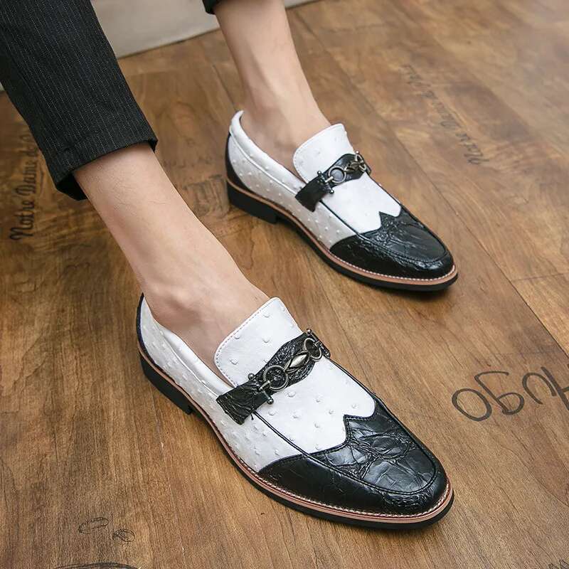 2024 Brand Elegant Men's Formal Designer Casual Dress Shoes Men Moccasins Wedding Social Shoe Male Leather Loafers
