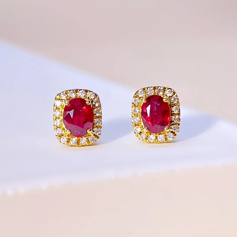 Stud Earring Luxury Jewelry 925 Sterling Silver Princess Cut Topaz CZ Diamond Gemstones Eternity Women Wedding Earrings For Lovers Gift