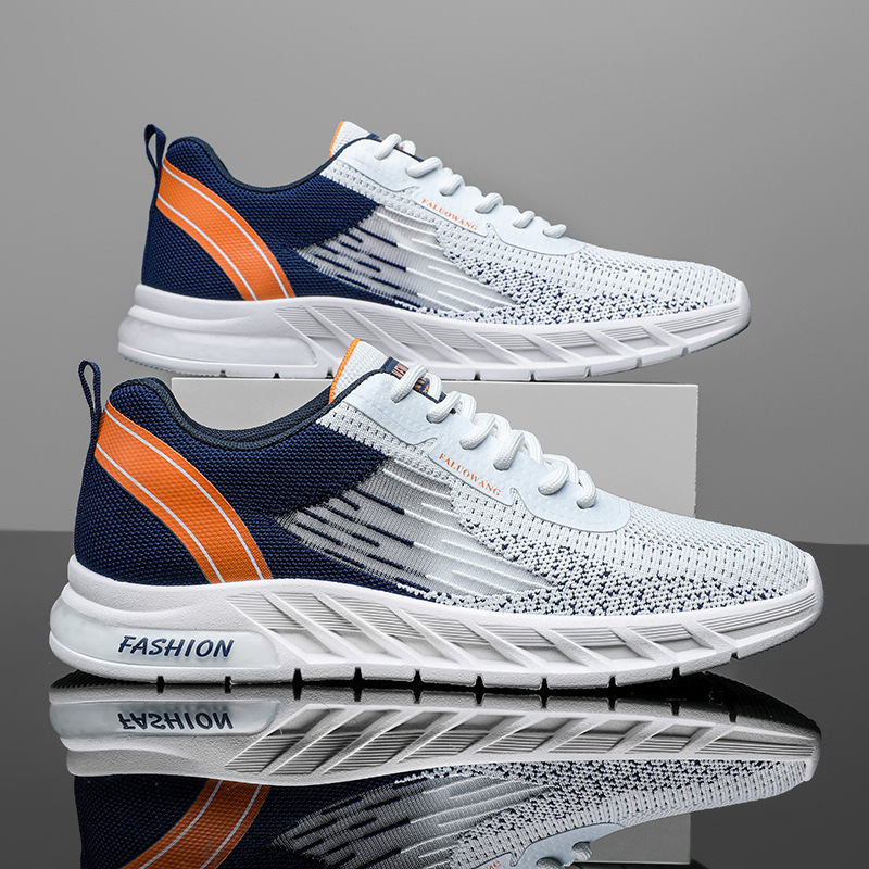 Flyknit Men's Fashion 2025 New Summer Breathable Casual Mesh Running Shoes Training Men's Step Soft Bottom Sports Shoes