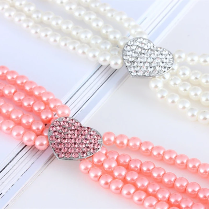 Pet Collar Puppy Cat Small Dog Jewelry Necklace Party Pearl Collar Fashion Dog Collars Pet Accessories