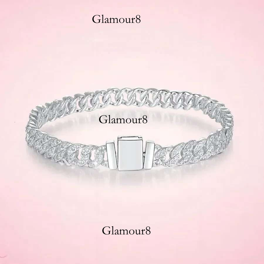 2024 New Cuban Shiny Densely Inlaid CZ Eternal Chain Bracelet Jewelry Fit for Daily Wear Women's Boutique Gift Making