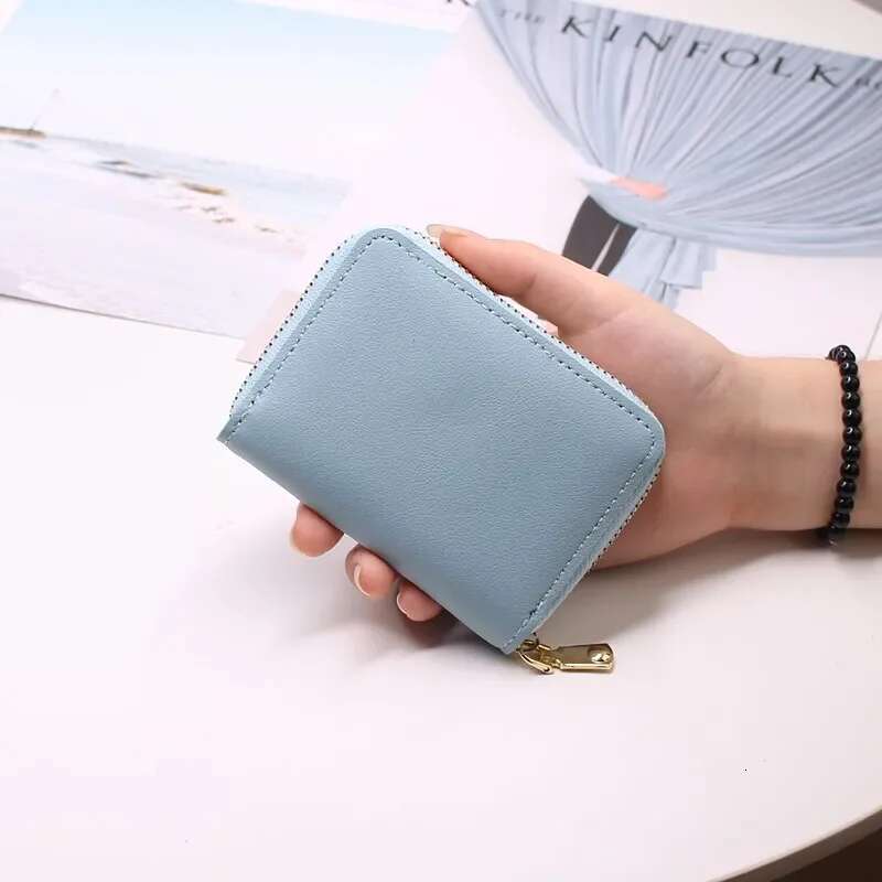 Ladies/men's Business Red/black/grey/yellow/blue/multi Card Holder 26 Zipper Card Wallet