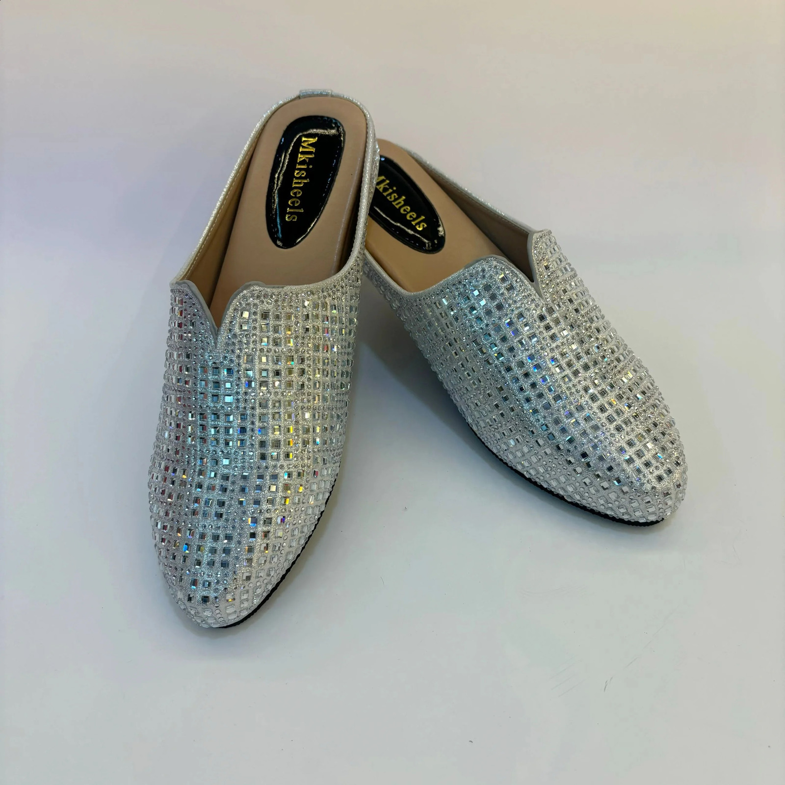 Women Rhinestone Slippers Comfortable Lady Mullers Shoes Beach Fashion Casual Shoes For Female F5-107-1 250228
