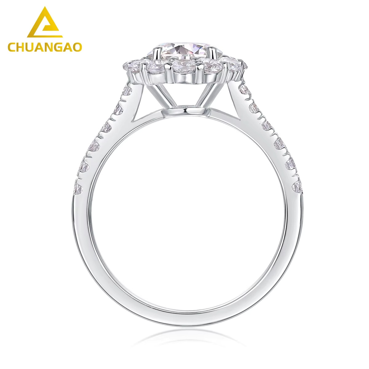Silica set hip-hop silica ring, sier engagement ring