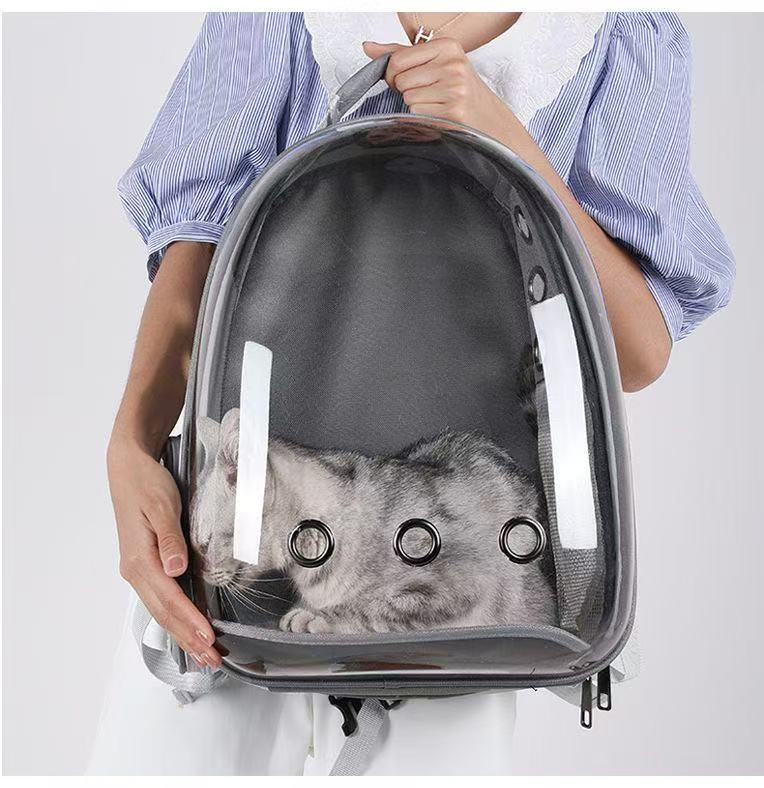 Cat bag Cat Bag Portable shoulder pet backpack Panoramic Clear backpack Cat carrier capsule can be opened on the side