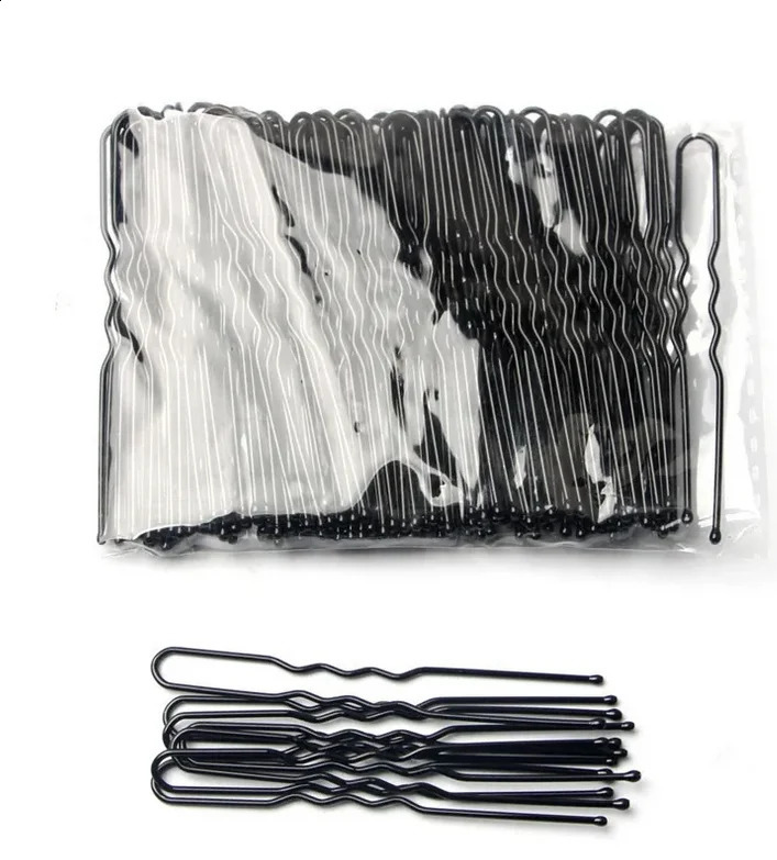 50PcsBag Women U Shaped Metal Hair Pins Alloy Girls Waved Clips Bridal Headwear Accessories 567cm 250218