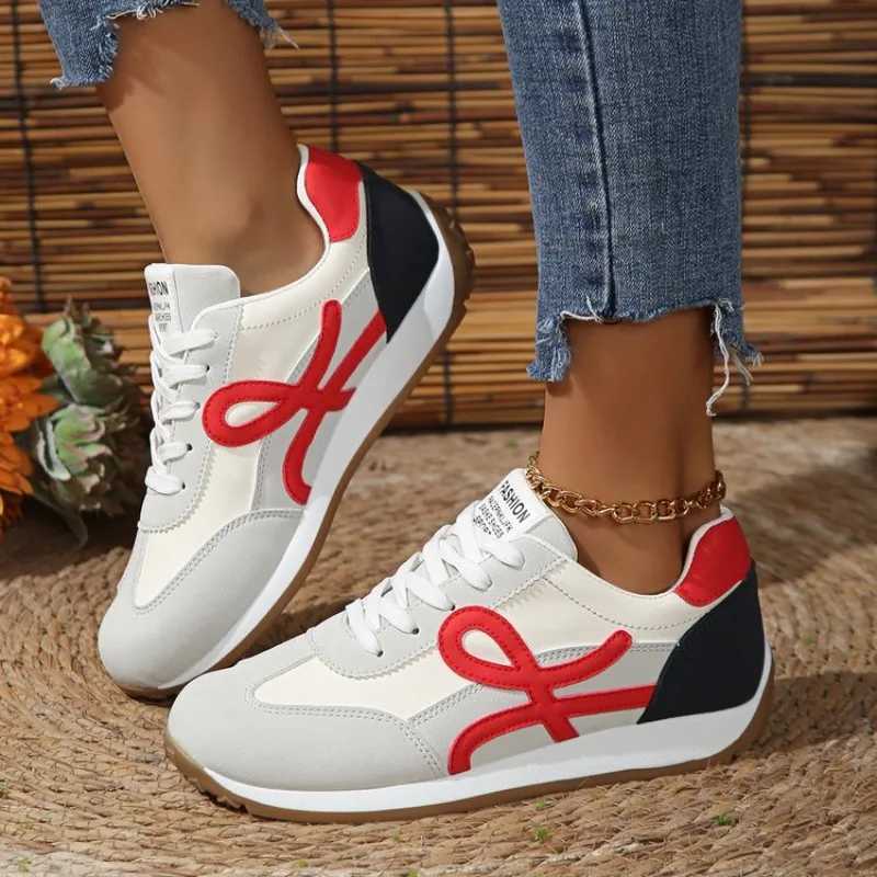 2024 New Trend Round Deep Mouth Walking Shoes Light Versatile Breathable Cross Lace Casual Sports Shoes Zapatos De Mujer Z250411