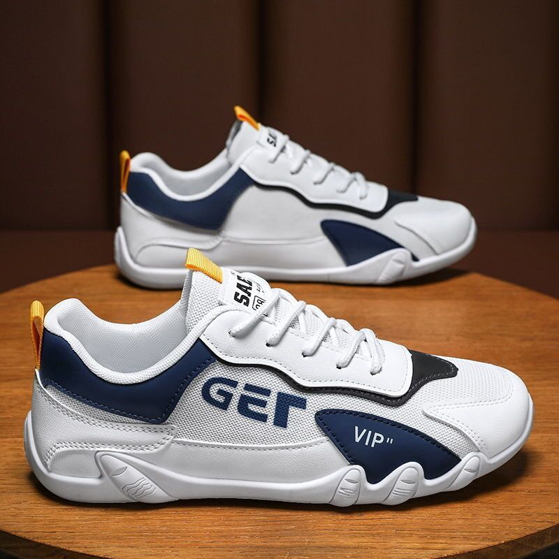 2025 Summer Breathable Canvas Anti Slip White Shoes For Men's Daily Versatile White Sports Board Shoes Outdoor Training Fashion Shoes