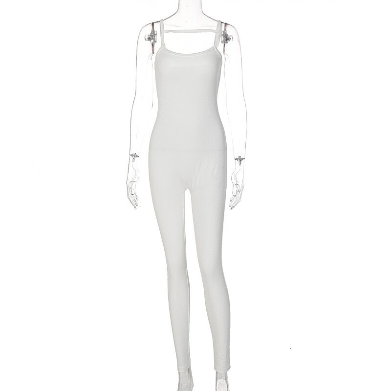 Women's New New Summer Fashion Solid Color Slim Fit Camisole Jumpsuit For Women
