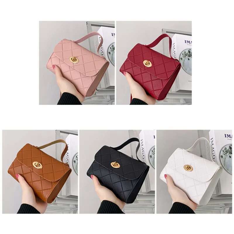 New Small Square Striped Women's Crossbody Bag Fashionable Women's Crossbody Bag
