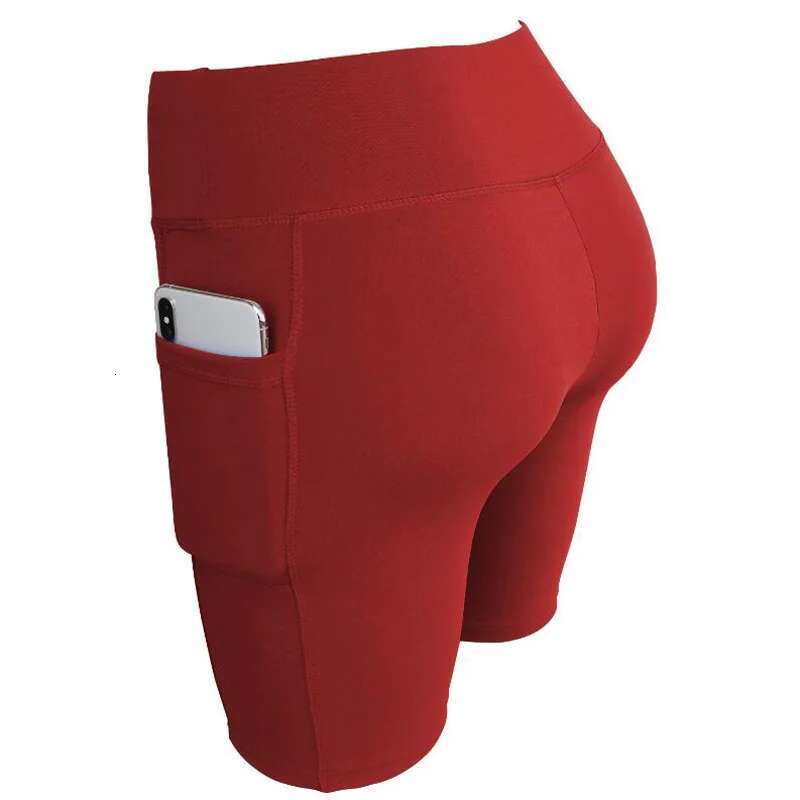 Yoga For Women Summer Fiess Biker Workout Running Sports Shorts Quick Drying Sportwear With Pocket Breathable