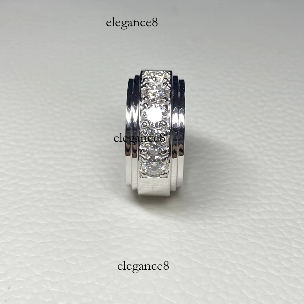 Sier Laboratory Round Moissanite Men's Ring Anniversary Gift