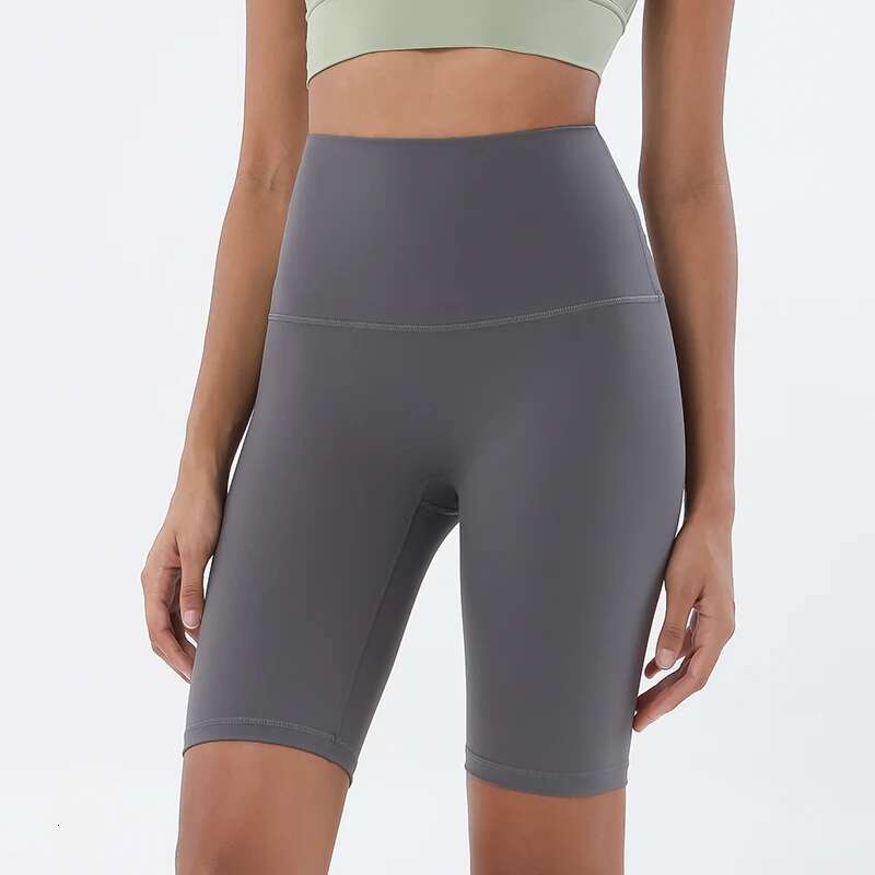 SOISOU Nylon Women's Gym Yoga Cycg Shorts High Waist Elastic Breathable No T E Fiess Womens Clothing 24 Colors
