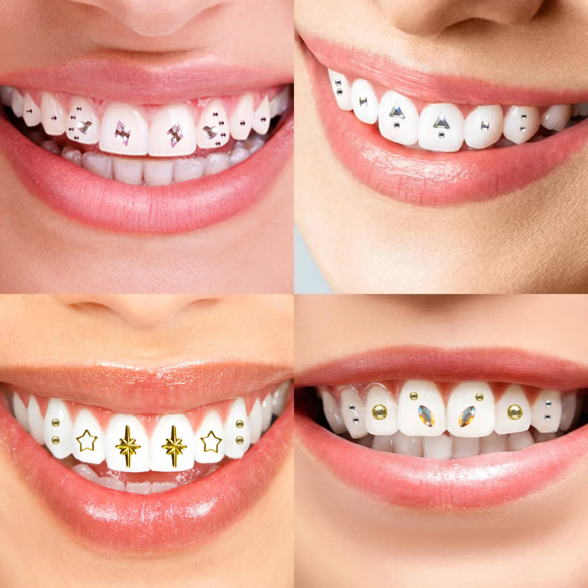 Dental Teeth Gem Decoration Tooth Gem Kit With Curing Light And Glue Solid Crystal Tooth Gems 250226