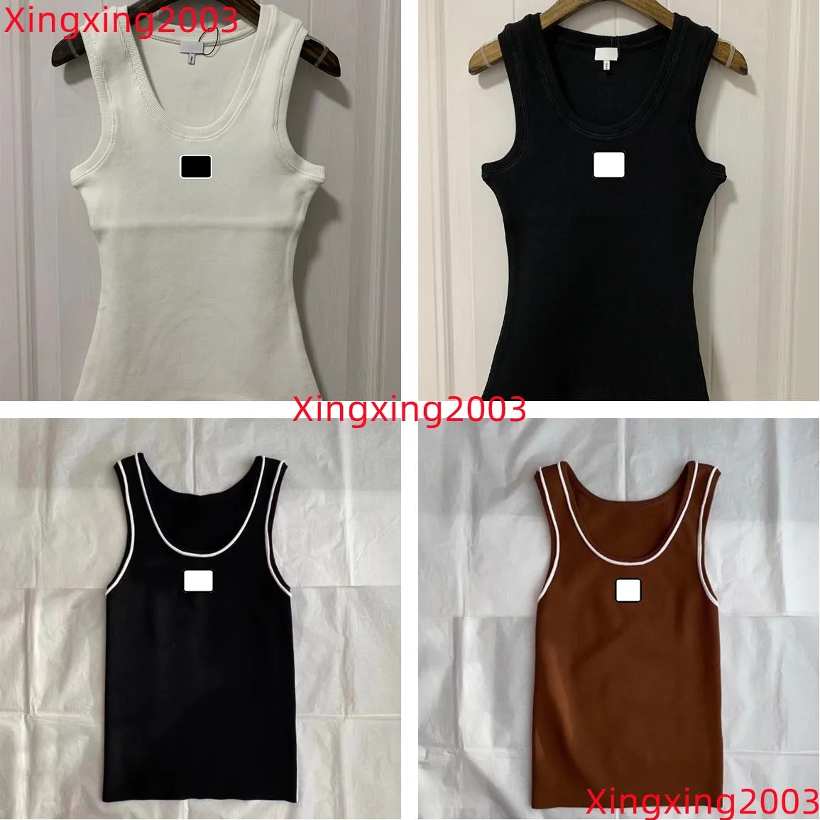 Cropped Tanks & Camis Designer Top T Shirts Women Knits Tee Knitted Sport Top Tank Tops Woman Vest Yoga Tees embroidered cotton-blend Mini outfits shorts