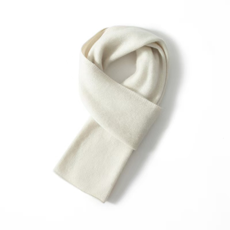 K032 Cashmere scarf for men and women, wool knitted, thickened, warm neck scarf, solid color, 2024 winter new style, versatile