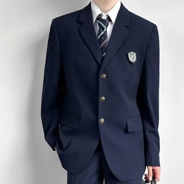 L229Stylish Men's Japanese Midi Suit Jacket for Summer Casual Wear