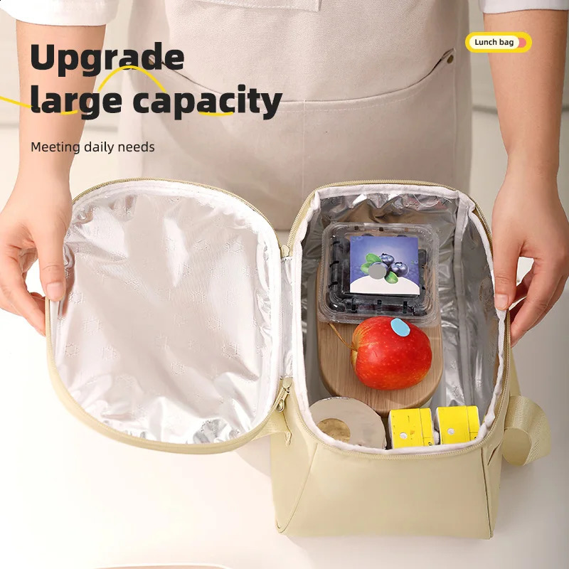 Women Insulated Lunch Bag Reusable Lunch Tote Bag Cute Cartoon Portable Lunch Box Refrigerated Bag Suitable for Travel and Picni 250228