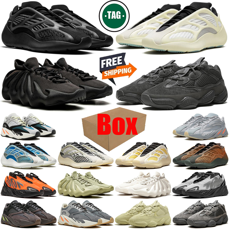 Originals Designer Yz 700 Men Women 500 450 Black White Outdoor Casual Running With Box Soft And Comfortable Sports Shoes