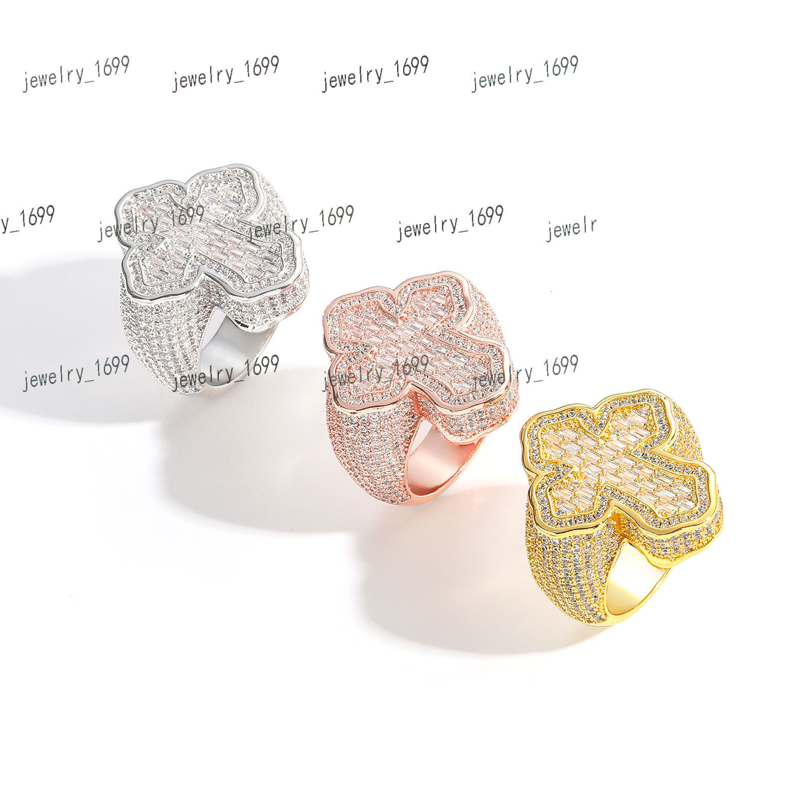 European American Personality Moissanite Ring Hip Hop Cross Shape Chunky Rings Luxury Full Zircon Moissanite Mens Rings
