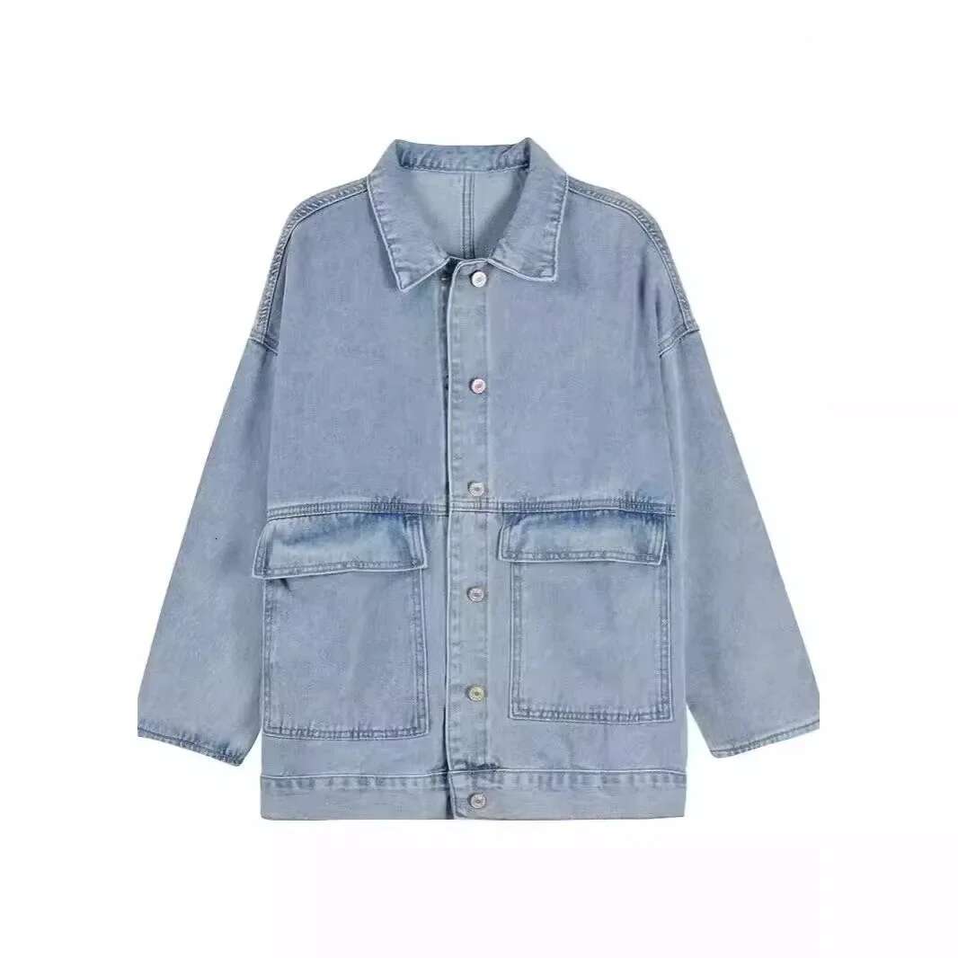 2021 New Style Korean Loose Fit Slimming Denim Jacket Long Sleeve For Women Fashionable French Top Trendy Versatile