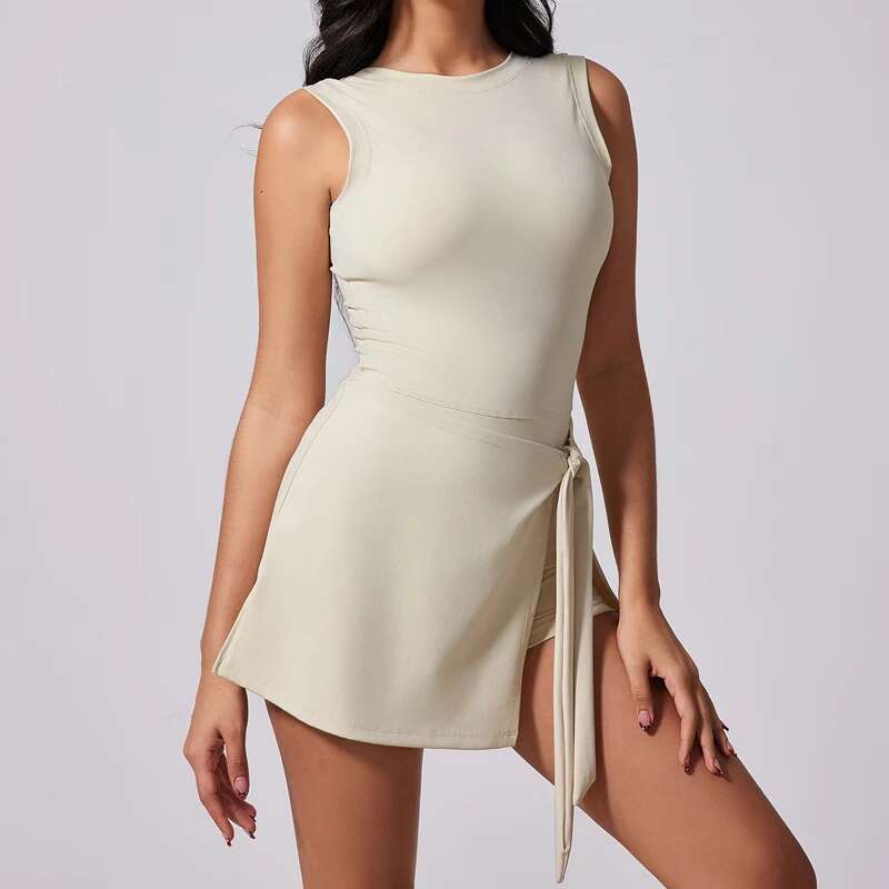 VITAOVO Tennis For Women With Built In Shorts Womens Athletic Dresses Sleeveless Boat Neck Active Workout Skort Dress