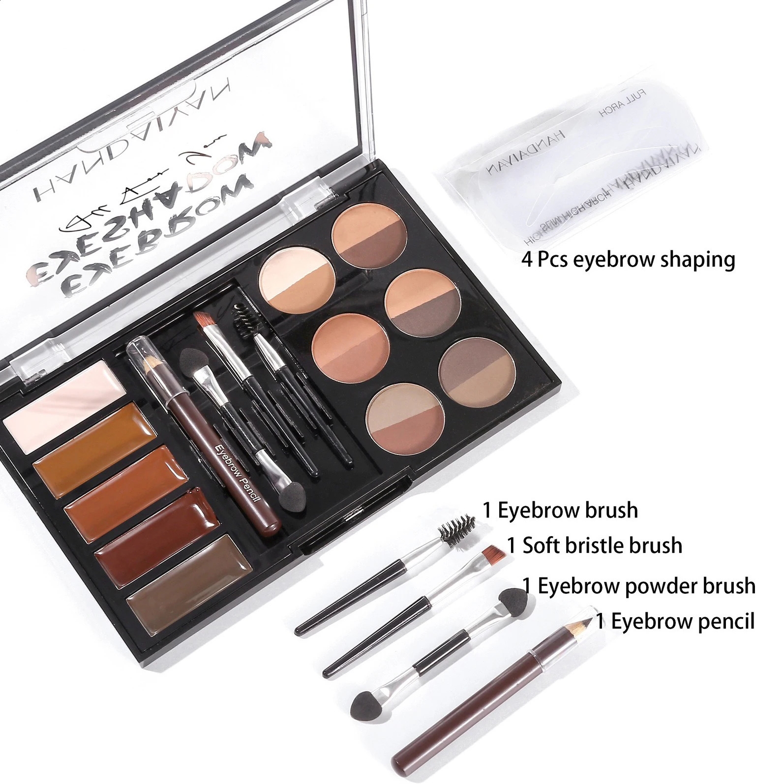 Professional Eyebrow Enhancers Cream Powder Palette Brow Stamp Kit Tattoo Makeup Contour Waterproof Tint Stencil Eyebrow Pencil 250222