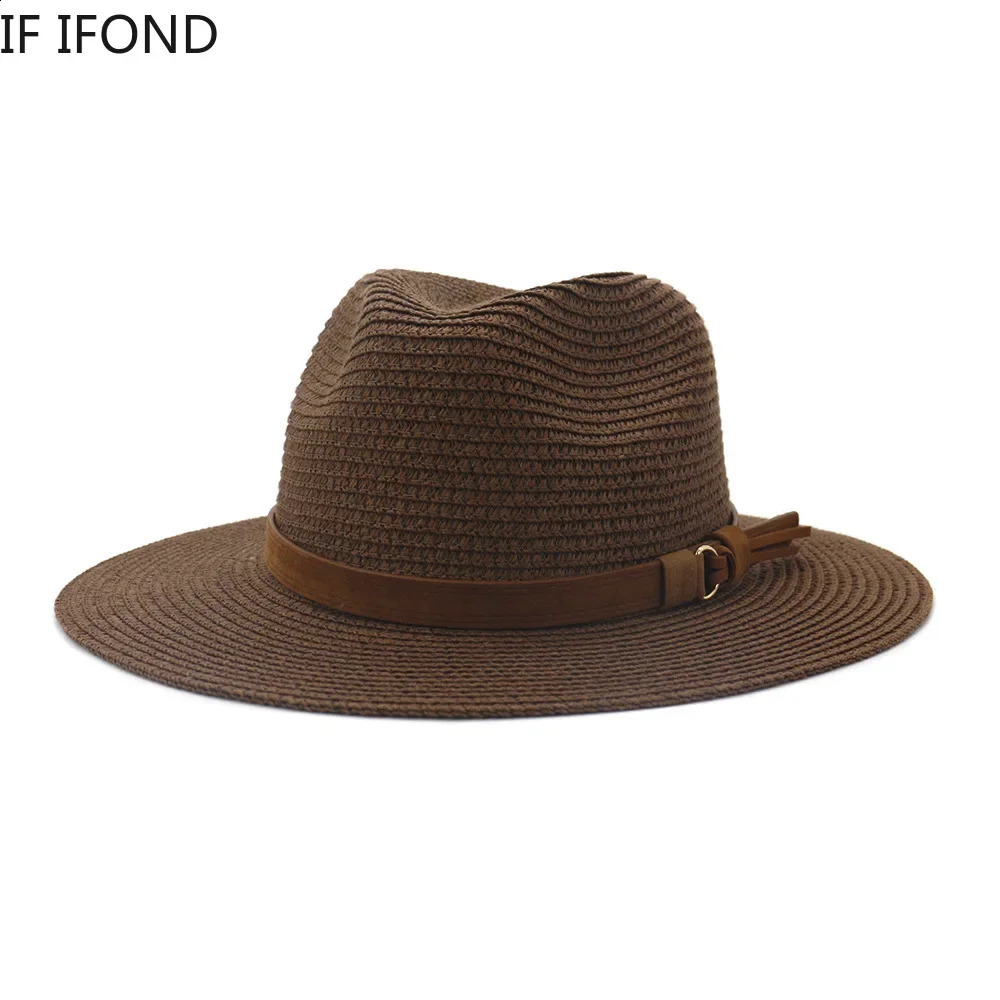 Small 52-54cm Kids Hats For Boys Girls Summer Sun Protection Beach Straw Hats Outdoor Holiday Panama Jazz Hat Sombreros De Mujer 250227