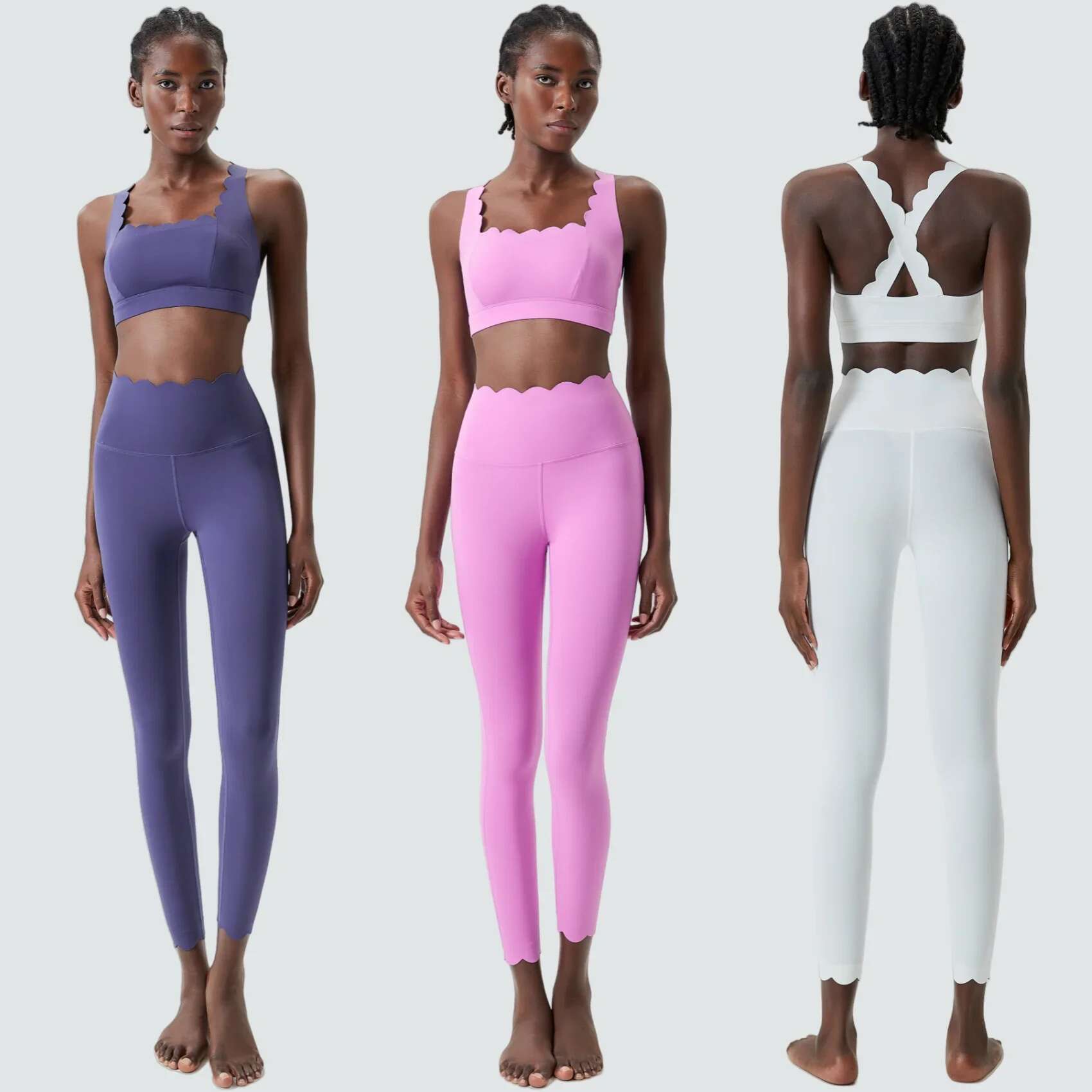 2Pcs Fiess Women Gym Clothes Breathable High Streth Slim Fit Running Sportswear Workout Set Sports Bra Yoga Pants