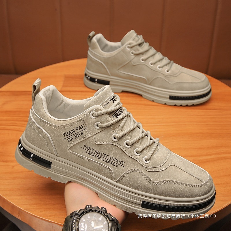 Labor Protection Men's Spring Construction Site Work Clothes Board Shoes Anti Slip Wear-resistant Outdoor Sports Mountaineering Martin Trendy Sho