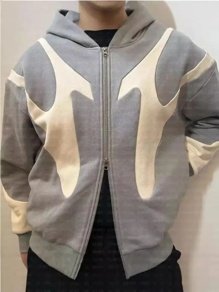 Mexico Retro Letter Printed Devil Pattern Hoodie Y2k Harajuku Casual Couple Zipper Hoodies Sweatshirt Fashion Street Clothing 250225