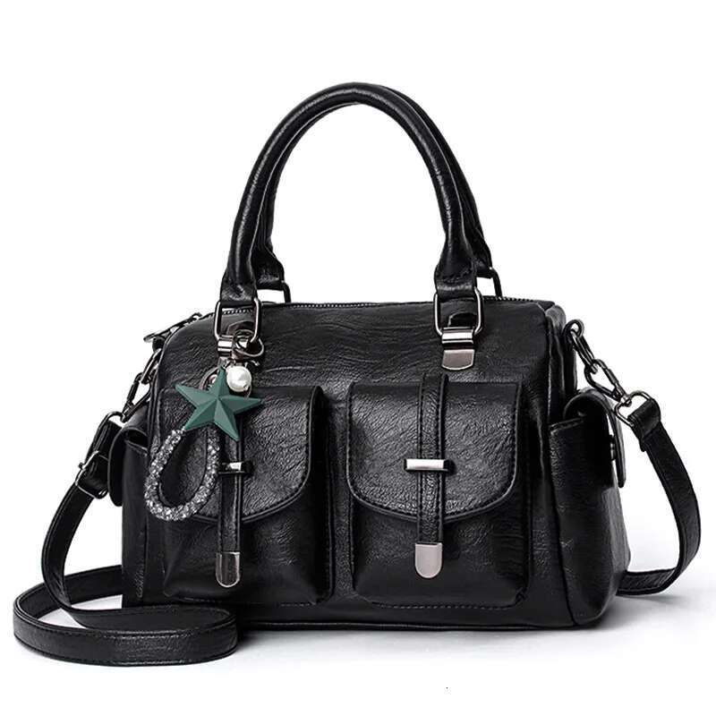New Direct Selg Bags 2024 Fashion Women's Handbag Korean Edition Soft Leather Ladies Shopping Shoulder Crossbody Bag