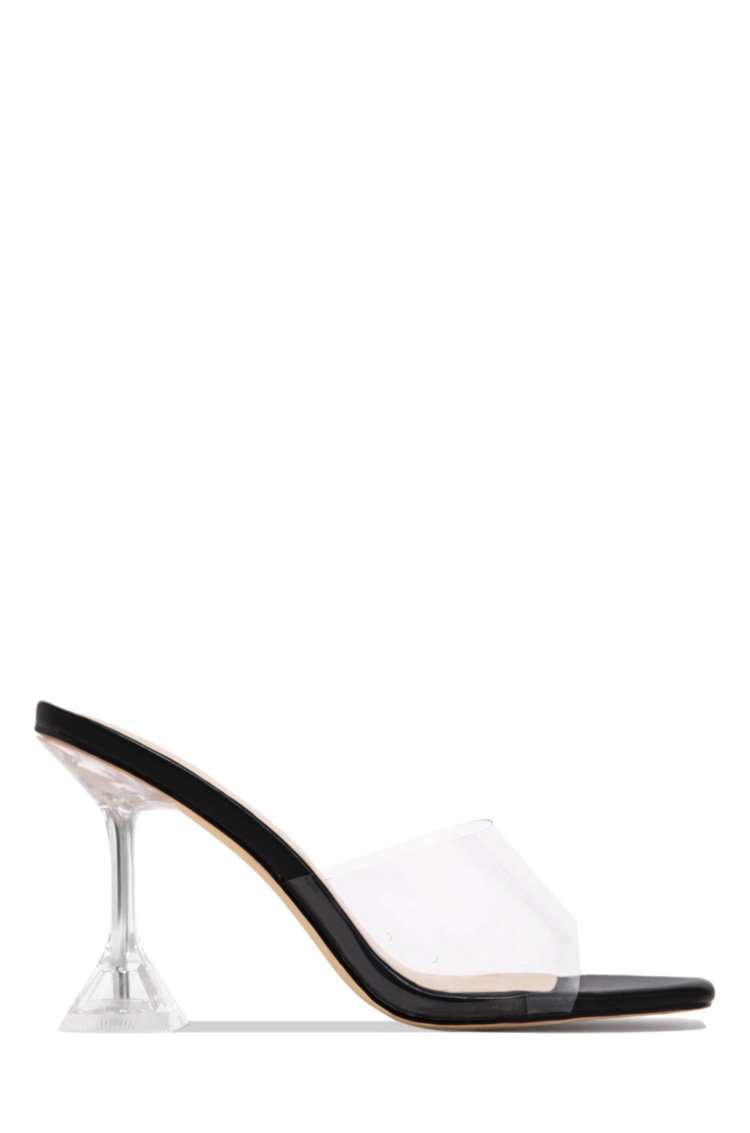 Designer Casual Versatile Trendy High-heeled Sandals, Oversized Summer Leopard Print Transparent Strap, Fashionable Square Open Toe Women's Shoes