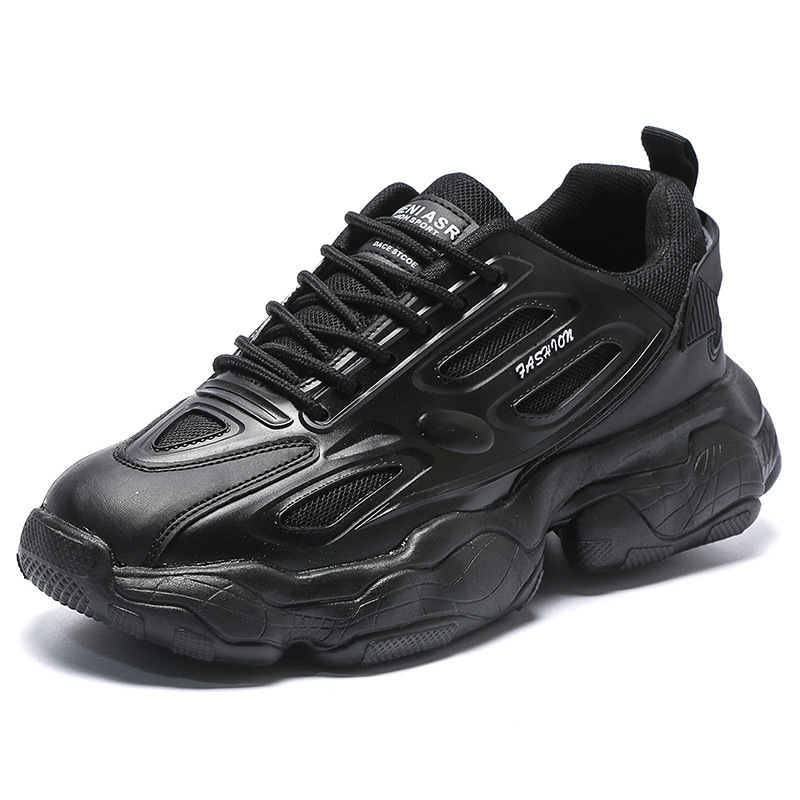 Spring Men's New Breathable Mesh Sneakers Korean Edition Versatile Inner Height Increase Casual Running Dad Trendy Shoes