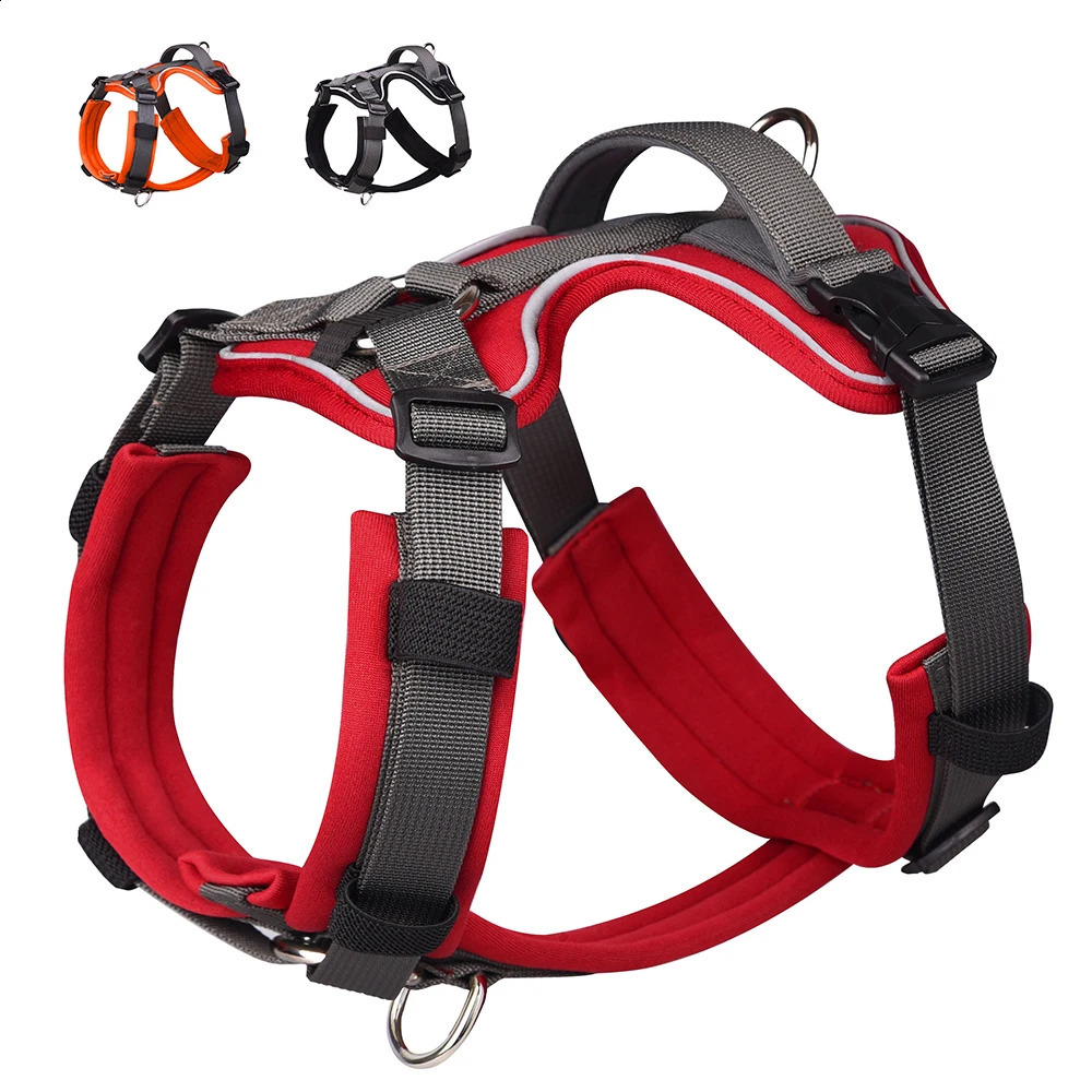 No Pull Dog Harness Reflective Pet Harness Vest With Control Handle For Small Medium Large Dogs Walking Training Harnesses 250224